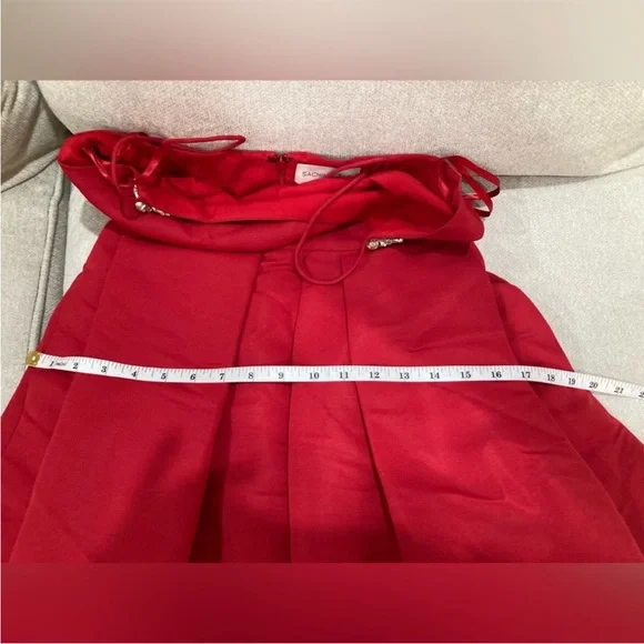 Sachin + Babi Red Maxi Strapless Prom Dress Size 2 New - Picture 9 of 10